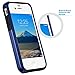 ULAK iPhone 4 Case, iPhone 4S Case,4S Case, Dual Layer Hybrid Slim Hard Case with Hard PC Cover and Soft Inner TPU for iPhone 4S 4(Navy Blue+Black)