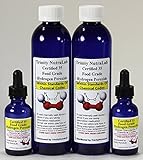 Two TNL 8 Oz 35 Percent Food Grade Hydrogen Peroxide with Two Free h2o2 Filled Dropper Bottles.