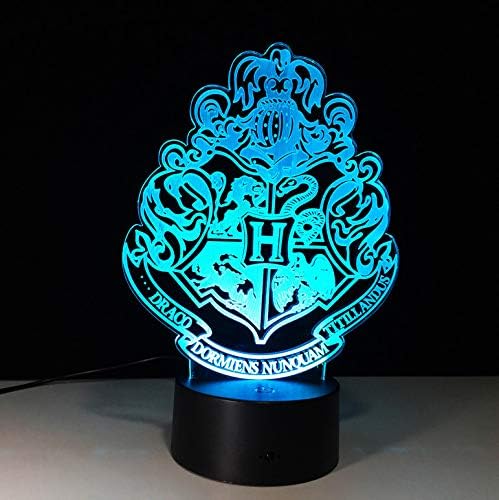 harry potter night light hogwarts escuela magica lampara led luminaria dormitorio decoracion lampara de mesa regalo de los ninos
