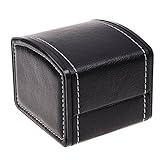 BCP Black PU Leather Square Gift Bracelet Watch Jewelry Box Case for Single Box