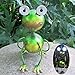 Solar Garden Lights Outdoor Garden Decoration Outdoor Flower Basin Solar Lamp Outdoor Access Drainage Lowerpot Spring Garden Logo Fairytale Garden Metal Animal Frog Statuette