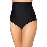 Island Escape Women's High-Waist Control-Top Bikini Bottom (Black, 14)