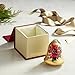 Li Bien 2016 Poinsettia Bell Glass Christmas Ornament