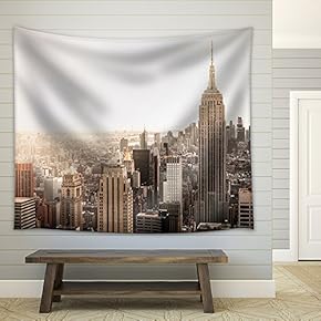 Empire State Building in New York - Fabric Wall Tapestry Home Decor - 51x60 inches
