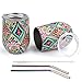 SSAWcasa Stemless Wine Glasses Unbreakable,2 Pack 12oz Wine Tumbler with Lid,Double-Insulated Stainless Steel Wine Beverage Cup for Champagne,Cocktails,Coffee, Drinks,Party,Pool,Gift (Rhombus)