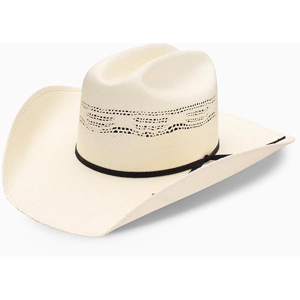 RESISTOL Mens All My Ex s 4 1/4 Brim Straw Cowboy Hat 6 3/4 Tan at