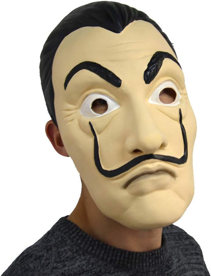 CoserWorld Half Face Salvador La Casa De Papel Card House Dali Mask Party Cosplay Show Props