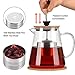 Túasia 18/10 Stainless Steel Infuser Blooming and Loose Leaf Teapots,Borosilicate Maker 32oz, Glass Tea Kettle Stove Top, P-1