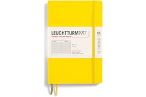 LEUCHTTURM1917 - Notebook Softcover Paperback B6+ - 123 Numbered Pages for Writing and Journaling (Ruled, Lemon)