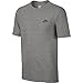 NIKE Sportswear Men's Club Embroidered Futura Tee, Dark Grey Heather/Cool Grey, X-Large