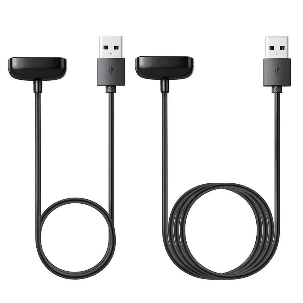 MUSMU Charger Compatible for Fitbit Charge 5 - Replacement USB Charger Adapter Charge Cord Charging Cable for Charge5 Heart Rate Fitness Wristband (2-Pack)