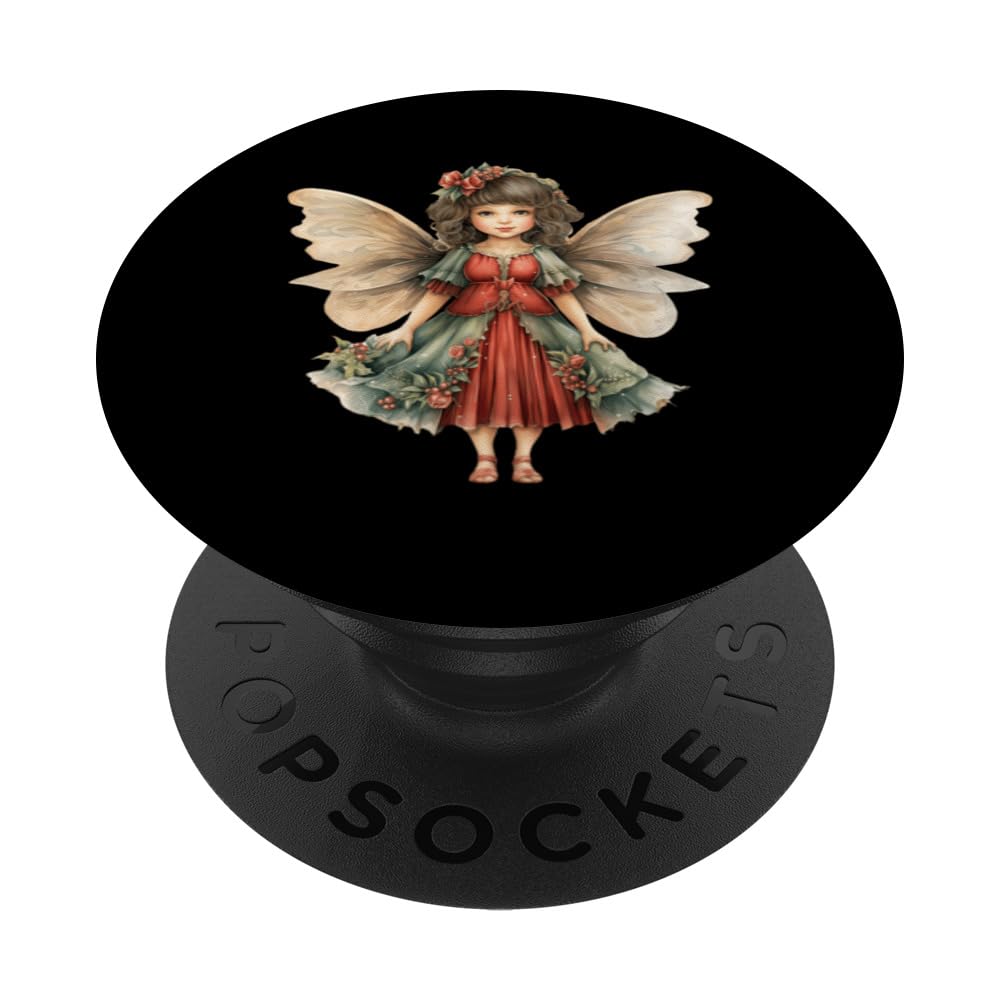 Aesthetic Xmas Fairycore Graphic Womens Fairy Girls Costume PopSockets Swappable PopGrip