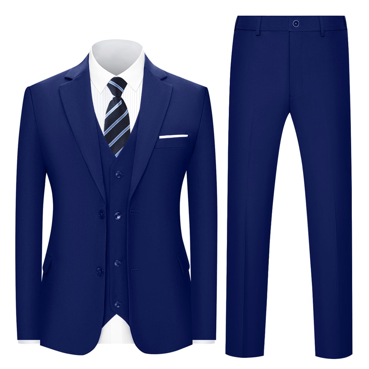 Photo 1 of Boy's Formal Suit 5 Piece Set Blazer Vest Pants with Shirt Tie for Teenage Boys Ring Bearer Outfit Size 161049783467
