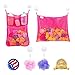 2 x Mesh Bath Toy Organizer + 6 Ultra Strong Hooks – The Perfect Bathtub Toy Holder & Bathroom or Shower Caddy – These Multi-use Net Bags Make Baby Bath Toy Storage Easy – For Kids & Toddlers
