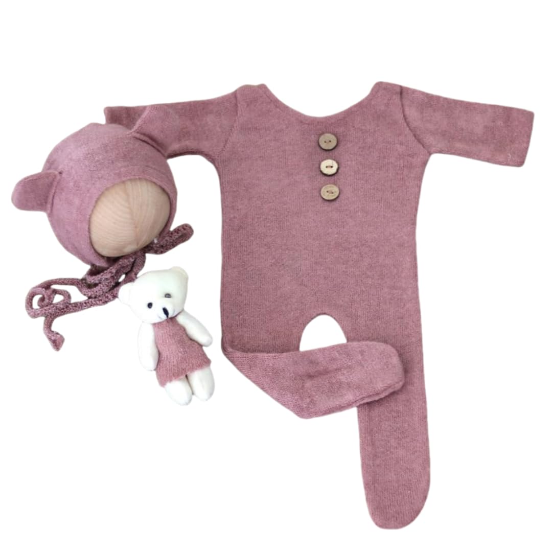 Photo 1 of Lgvhydh Newborn Photography Props Boys Girls Outfits Baby Photo Props Bear Newborn Photography Outfits for Baby Boys Girls Photoshoot (Taro purple)