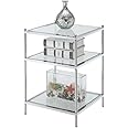 Convenience Concepts Royal Crest End Table, Chrome / Glass