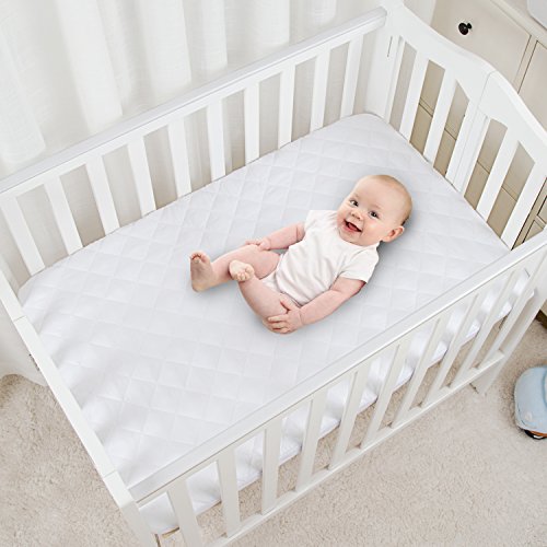 TILLYOU OverFilled Waterproof Pack N Play Mattress Cover Protector, 39