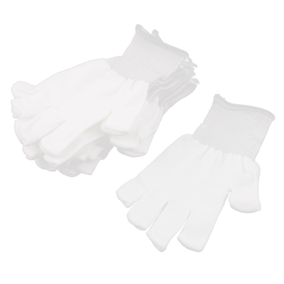 Aexit 5 Pairs 13 Nylon Labor Protection Anti-static Non-sli-p Gloves Half Finger (105833c93754c2e1607739ec52ab48f2)