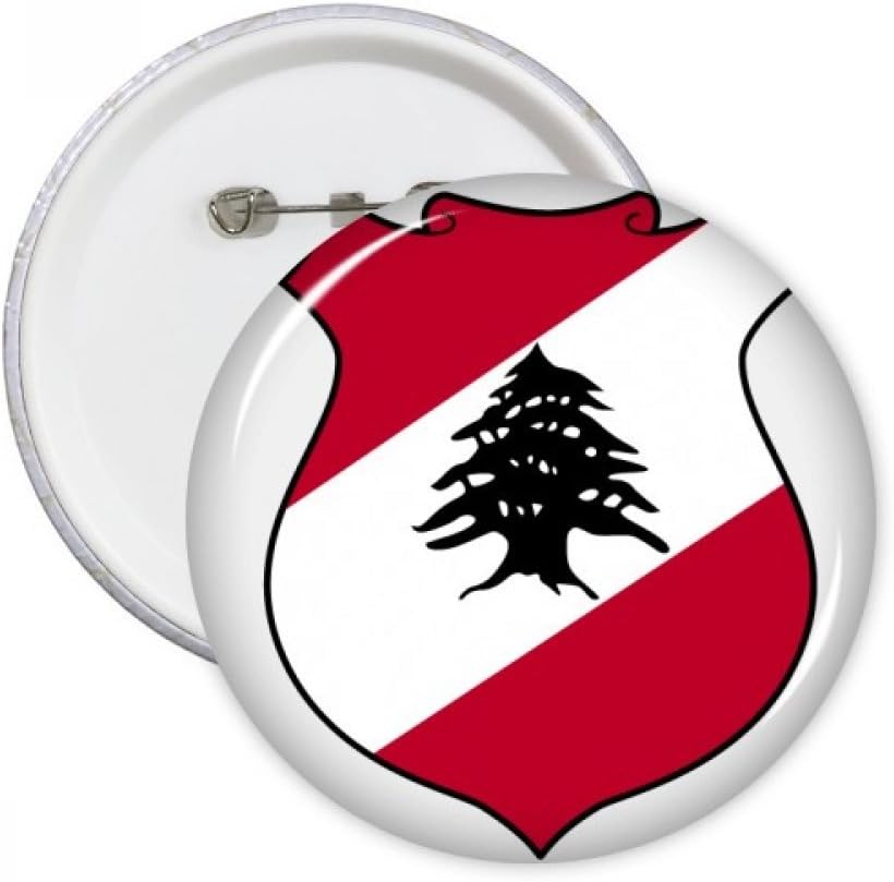 DIYthinker Lebanon Asia National Emblem Round Pins Badge Button Clothing Decoration Gift 5pcs XL