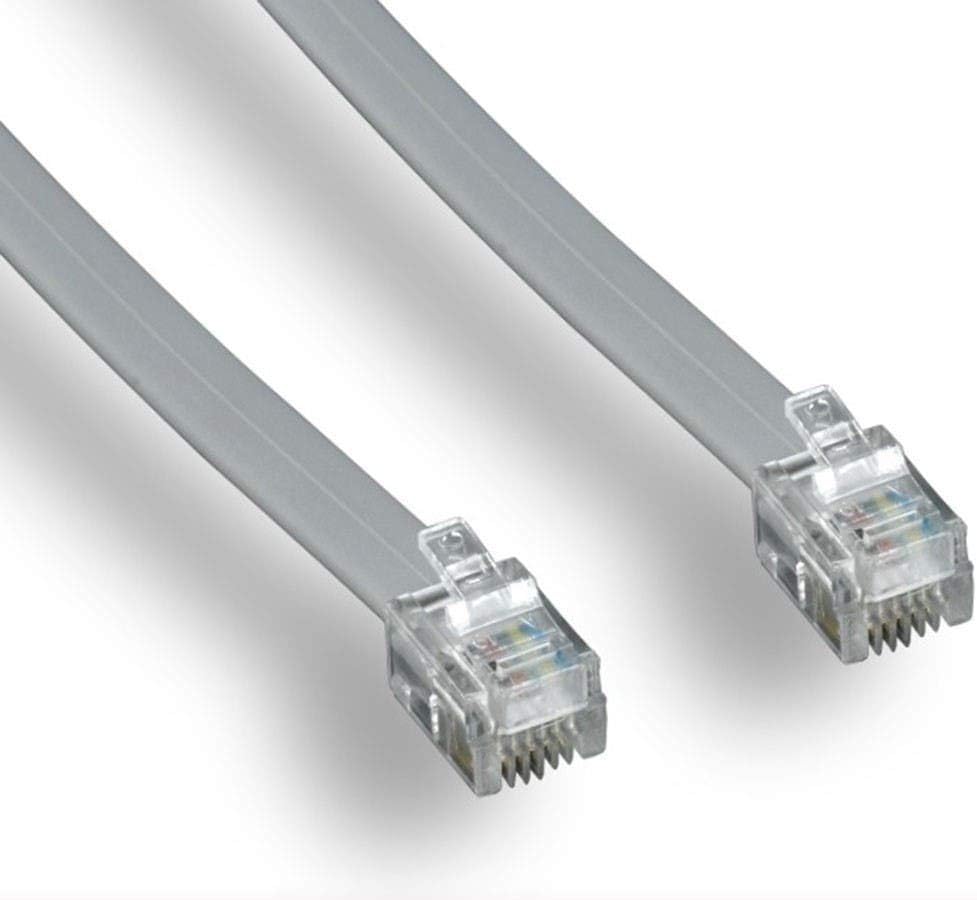 Monoprice Phone Cable, RJ11 (6P4C), Reverse - 14ft for voice