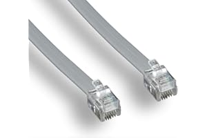 Monoprice 100928RJ11 6P4C Straight Landline Telephone Cable, 7-Feet for Data