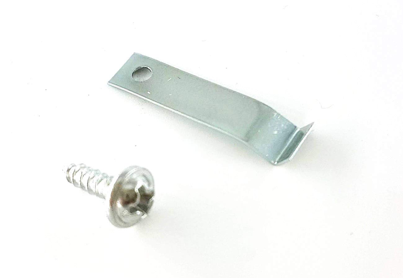 20 x Spring Clips + Screws - Picture Frame/Canvas Spring Retaining Clips - Holds Back Or Canvas in Picture Frame - Large - 46x9mm