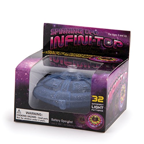 Funtime Gifts Playmaker Toys Products Assorted Infinite Spinning Top Light Up Unidentified Flying Object