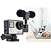 Microphone Adapter, ZIKO Microphone 3.5 mm Mic Adapter Mini Stereo 3.5 mm mic Adapter Microphone Mount with Standard Frame for GoPro 3/3+/4 Sports Camera
