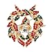 JUNKE Diamond-Bordered Christmas Jingle Bells/Tree/Reindeer/Wreath/Hat/Boots Brooch Crystal Rhinestone Pin Badge Brooches Xmas Gifts Christmas ornaments