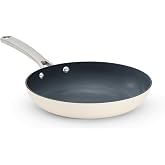 Calphalon Ceramic Nonstick 10 inch Frying Pan, Easy Cleanup Ceramic Pan for Searing, Sauteing, PFAS-Free Cookware, Dishwasher Safe, Metal Utensil Safe, Oven Safe, Flour