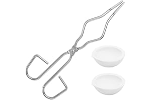 LTKJ 2pcs Smelting Bowl Dish 150g Crucible Melting gold-silver + 25cm Crucible Tongs