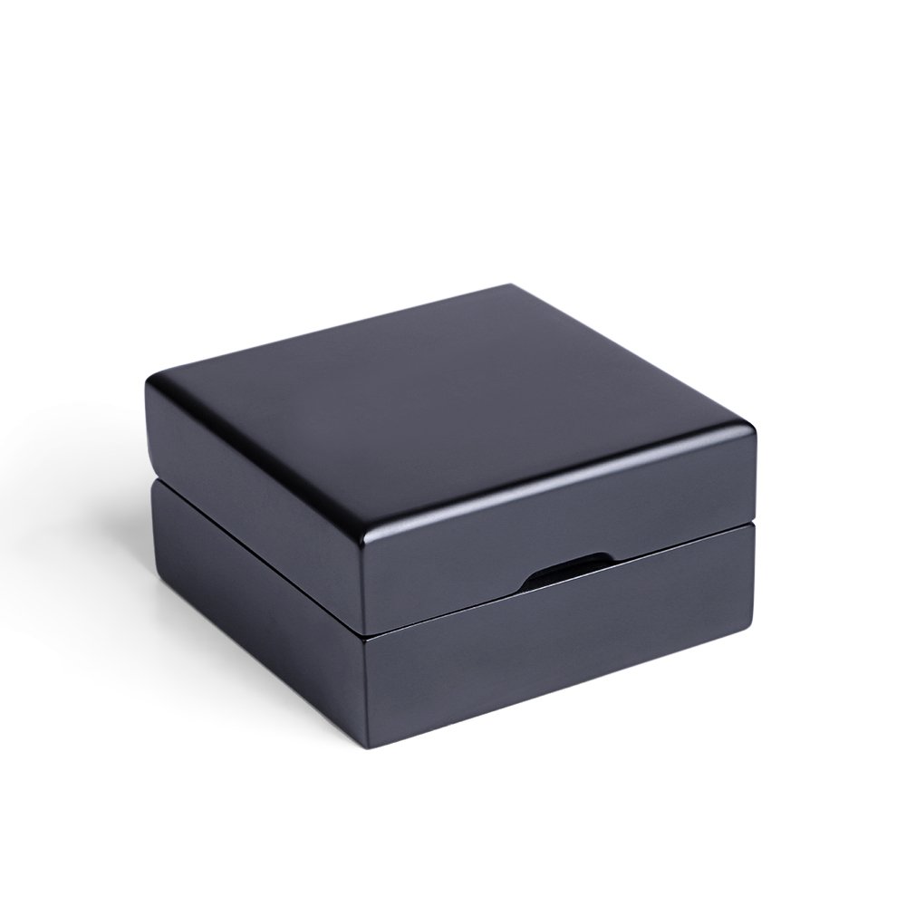 Olymbros Wooden Decorative Jewelry Gift Boxes with Velvet Interior for Bracelet,Black