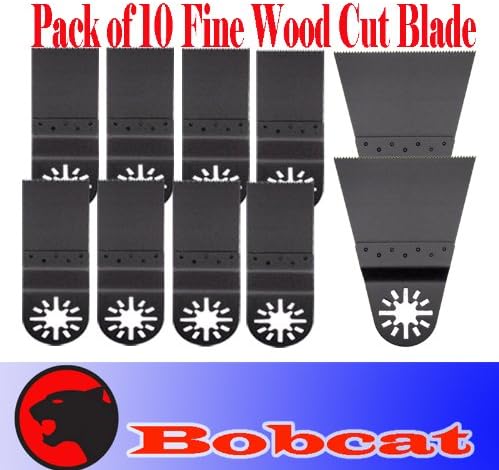 Pack of 10 Combo Standard/ Wide Fine Cut Oscillating Multi Tool Saw Blade for Fein Multimaster Bosch Multi-x Craftsman Nextec Dremel Multi-max Ridgid Dremel Chicago Proformax Blades