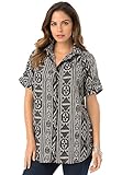 Roamans Women's Plus Size Short Sleeve Shirt