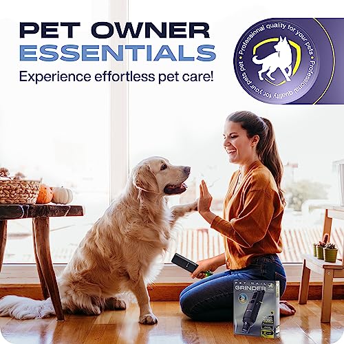 PETPROVED Dog Nail Grinders Silent Dog Claw Grinder Dog Nail Grinder for Dogs Claws Safe Dog Nail Trimmer Electric Pet Nail Grinder for Dogs Nail File