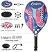 INSUM Beach Tennis Racket Carbon Fiber Surface with Sand Grit Print, Lightweight EVA Soft Racquet, with Cover Bag for Carry (Classic Wood)