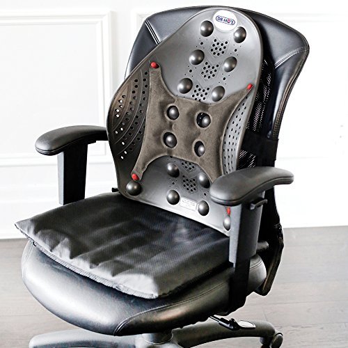 Ergonomic Contoured Back Rest with Cooling Vents & Acupressure Massage Knobs