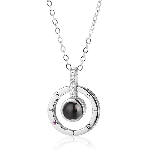 QueenDer Frauen Halskette 'Liebeserinnerungen' Schlüsselbein Halskette 100 Sprachen Ich liebe dich Zirkon Anhänger Kette mit 