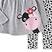 Coralup Little Girls 2-Piece T-Shirt & Pant Set(Cow) S4018(6T,Grey)