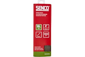 SENCO DA21EPBR 2" 15 Gauge Angled Finish Nails, Bright Finish 1,000 Count Pack
