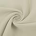 PONY DANCE Valance Window Curtains - Window Drapes Short Tiers Home Decor Window Scalloped Valances Rod Pocket Panels for Bedroom, 42 W x 18 L inches, Biscotti Beige, Set of 4