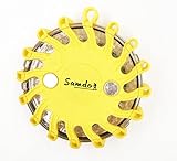 Samdo Rechargeable Car Safety Light Safety Kits Magnetic Emergency Strobe Flashing Warning LED (USB,Wall,Car Charger) (Yellow)