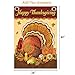 Akeydeco Thanksgiving Flag,Thanksgiving Day Double-Sided Burlap Garden Flag 28 x 40 inches Thick Burlap Fabric Best for Thanksgiving Day Decoration