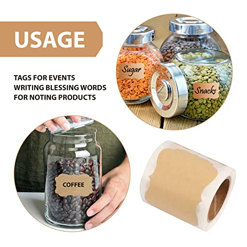 Brown Labels for Handmade Items Brown Craft Paper Labels for Jars