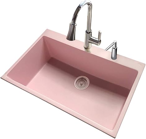 Yuesfz Kuchenspulen Rosa Quarzsteinspule Niedliche Und Stilvolle Single Slot Bar Kuchenfarbe Waschschussel Trog Einzigartiges Waschbecken Fur Gemuse Und Obst Color Pink B Size 76 47cm Amazon De Kuche Haushalt