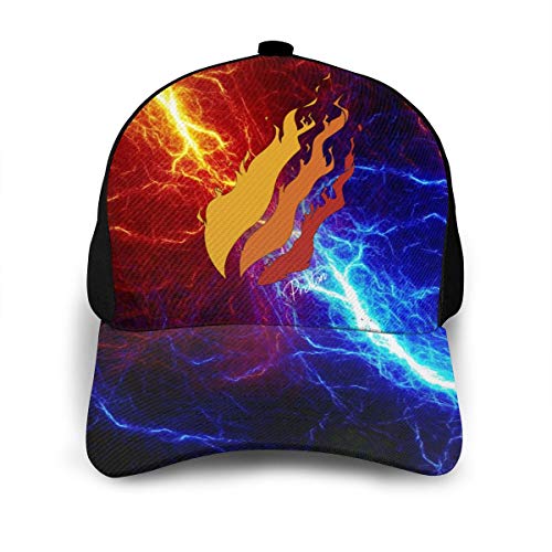 Thornegham Youth Preston Fire Nation Playz Gamer Flame Snapback Baseball Cap for Kids Cool Hat