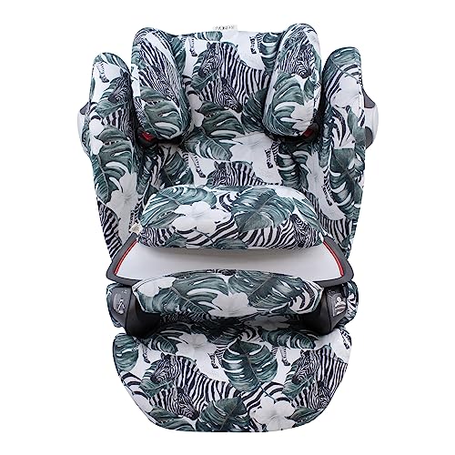 JYOKO KIDS Funda de algodón para silla de coche compatible con Cybex Pallas M - S Fix y Pallas B - Fix (Zebra)