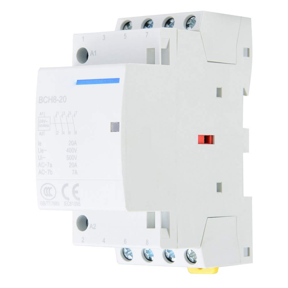 20A 4 Pole DIN Rail Mount AC Contactor Household AC Contactor 4NO 50/60HZ 220V/230V(220V/230V) contattore 4 poli bobina 220v