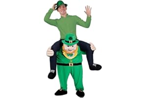 LORMAKA Leprechaun St Patricks Day Halloween Costume Ride On Me Mascot Funny Dress Adult