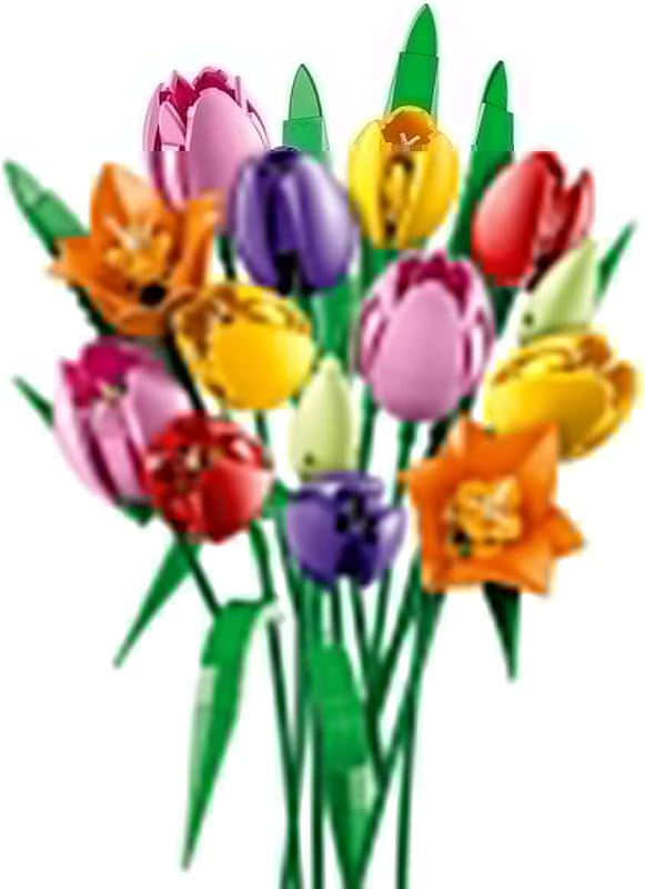 Botanicals Tulpenstrauß - Set mit Kunstblumen für Erwachsene - mit 14 künstlichen Tulpen in 5 Farben als DIY Deko - Geschenkidee für Frauen - 11501